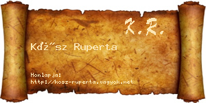 Kósz Ruperta névjegykártya
